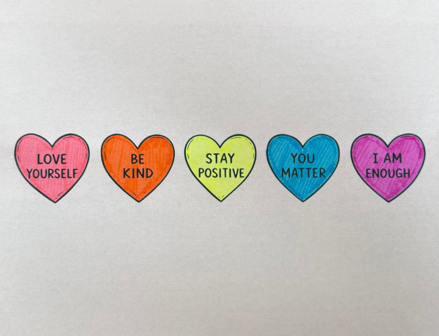 Mommy & Me Valentines Affirmations Coloring Pages