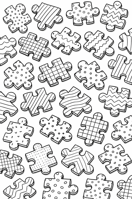 1/29 National Puzzle Day FREEBIE Coloring Page