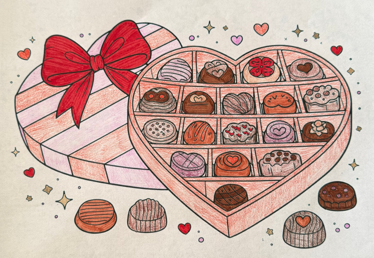 Valentines Cozy Treat and Retreat Coloring Pages Bundle