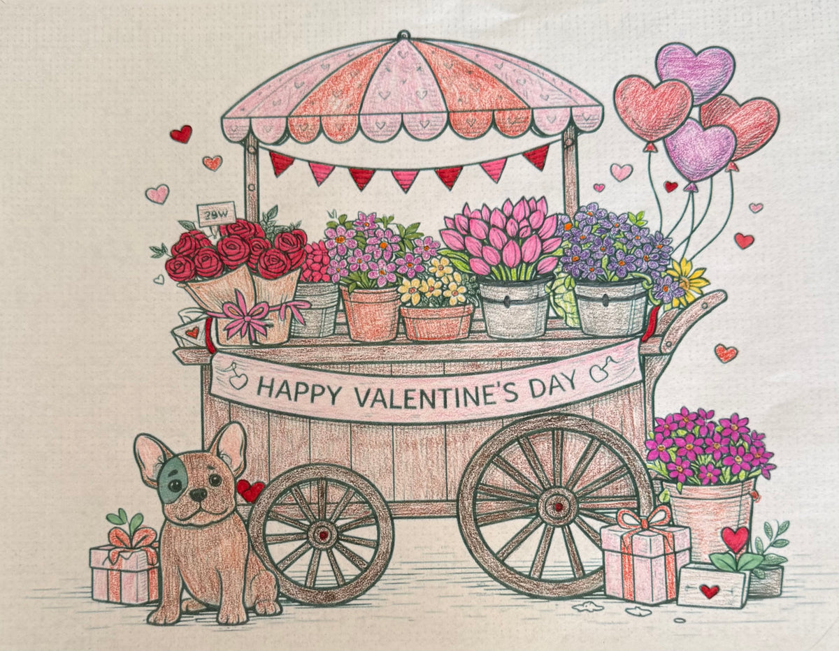 Valentines Flowers & Feathers Coloring Bundle