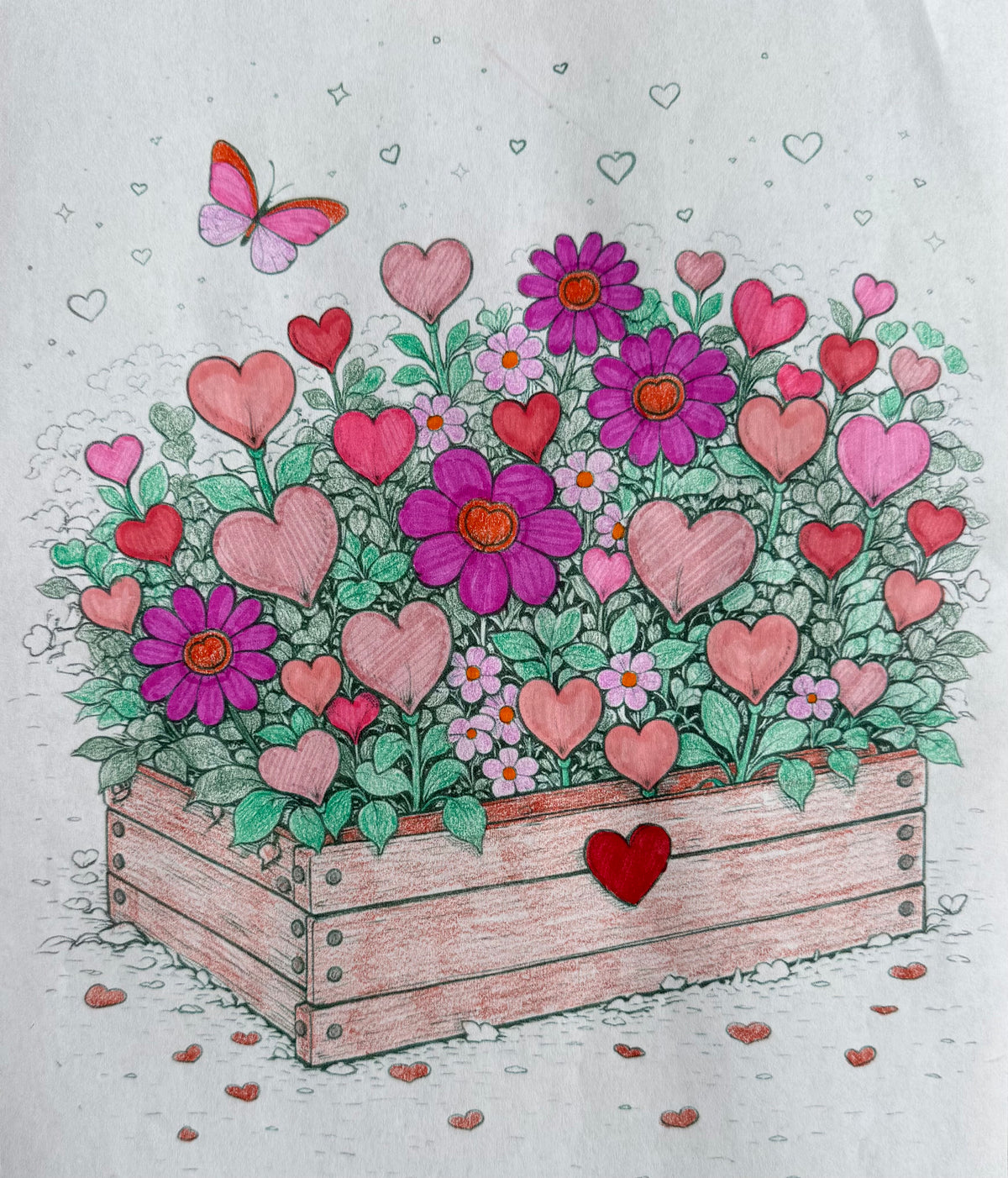 Valentines Flowers & Feathers Coloring Bundle