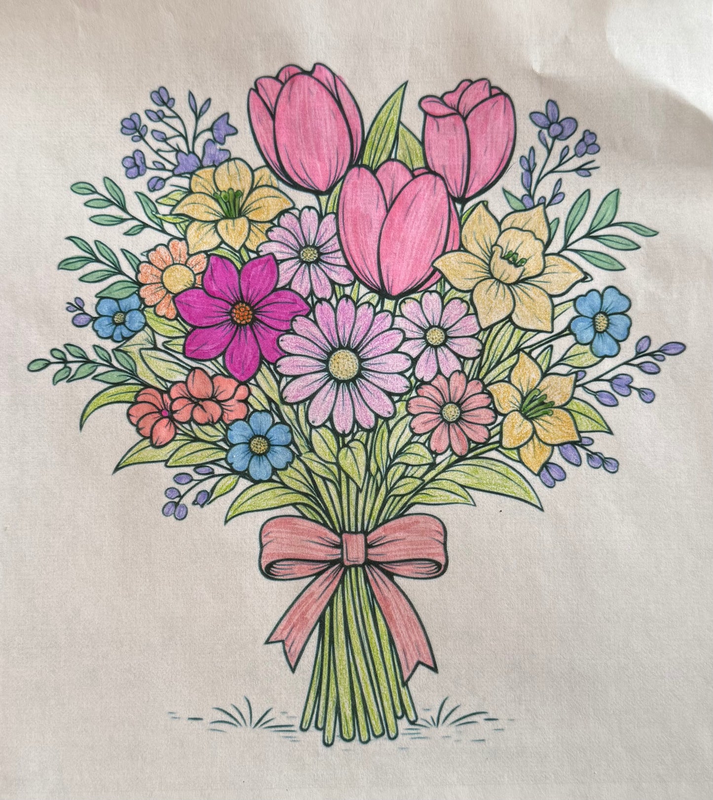 Valentines Flowers & Feathers Coloring Bundle
