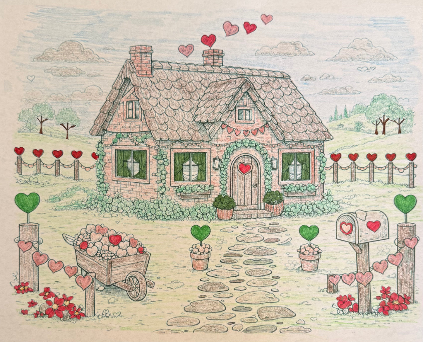 Valentines Cozy Treat and Retreat Coloring Pages Bundle