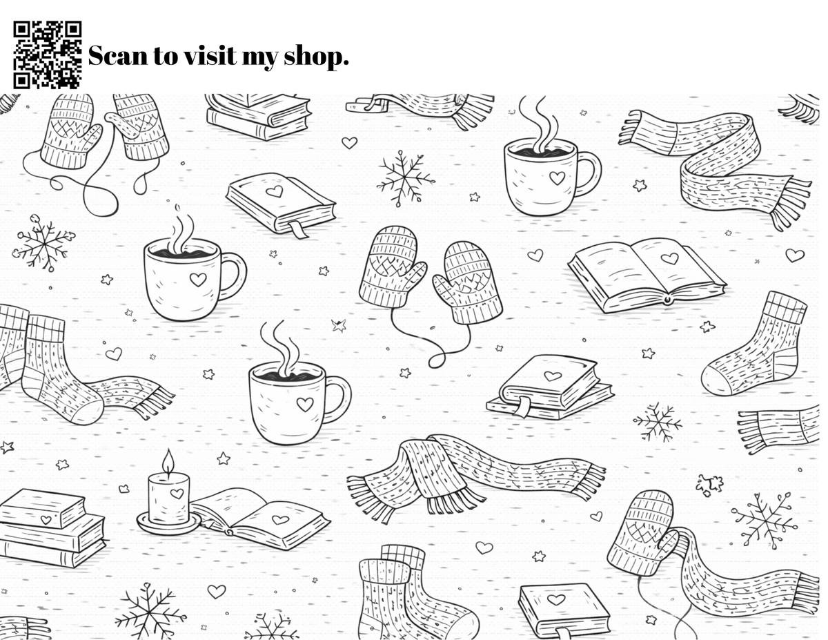 Cozy Winter FREEBIE Coloring Bundle