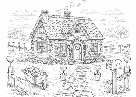 Valentines Cozy Treat and Retreat Coloring Pages Bundle